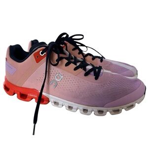ON Cloudflow 3.0 Running Shoes in Rose/Fiji Pink Orange Purple Women's US 9.5
